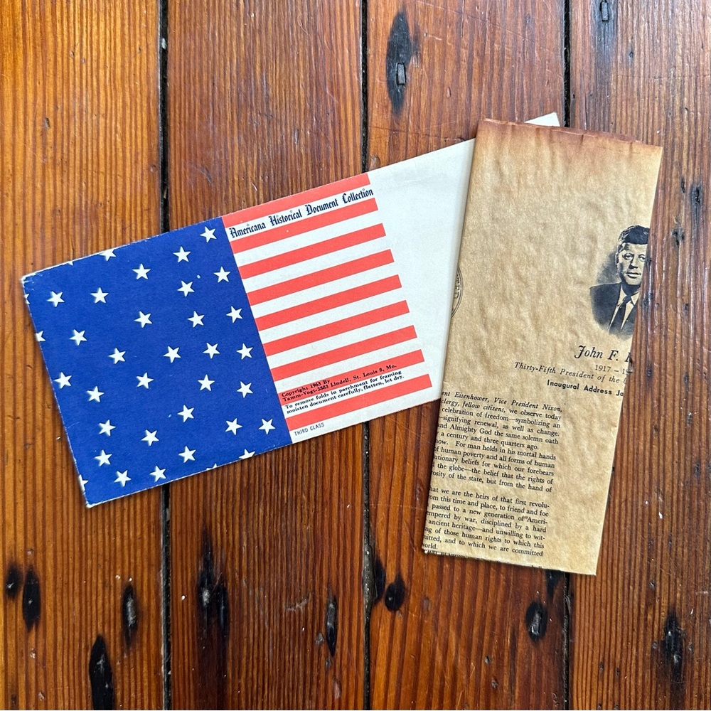 Vintage 1960s American Historical Document Collection mailing
